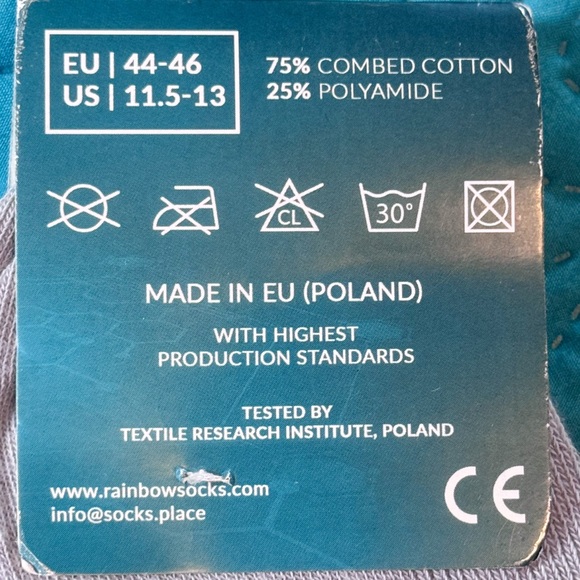 3/$15 Rainbow NON BINDING SOCKS Grey - Picture 5 of 5